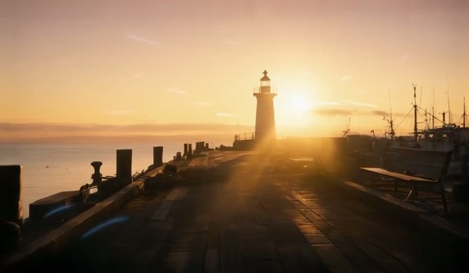 A frame from the music video Flying Tonight