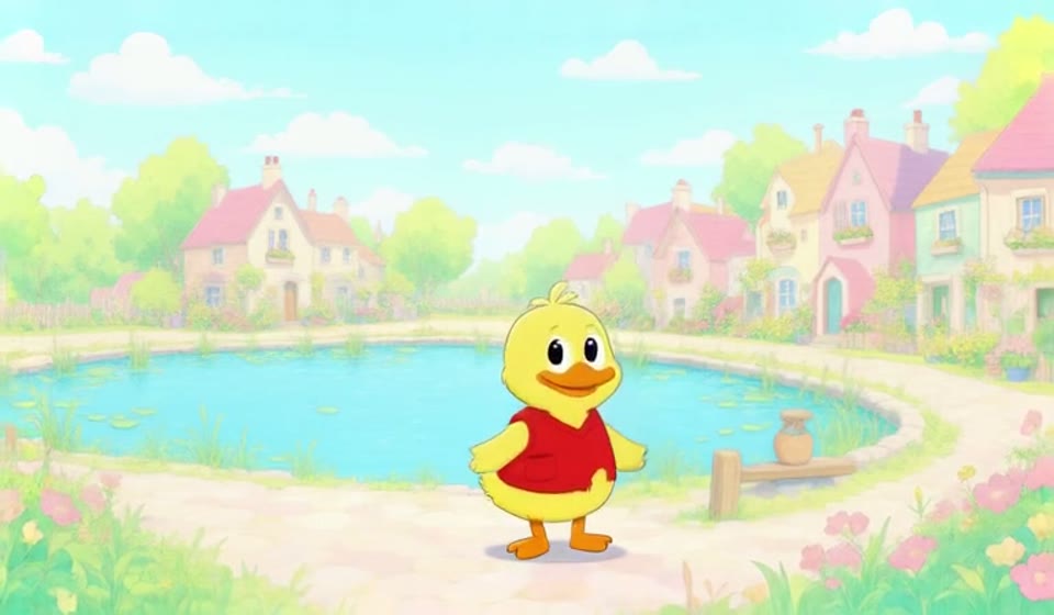 Lucky the cartoon duck